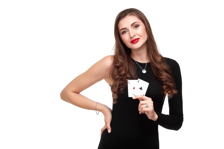 Tampilan live dealer Baccarat dengan kartu real-time